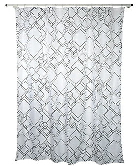 Полноразмерное изображение Штора для ванной комнаты Spirella Peer