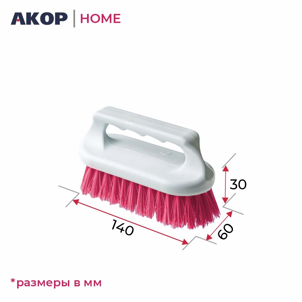 Щетка для ванной комнаты Акор Elite Piza, цвет красный фото 4