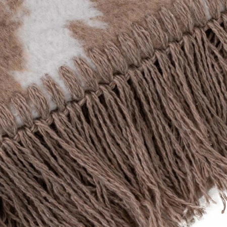 Плед 200x220см Pappel Cotton, красный с бежевым фото 2