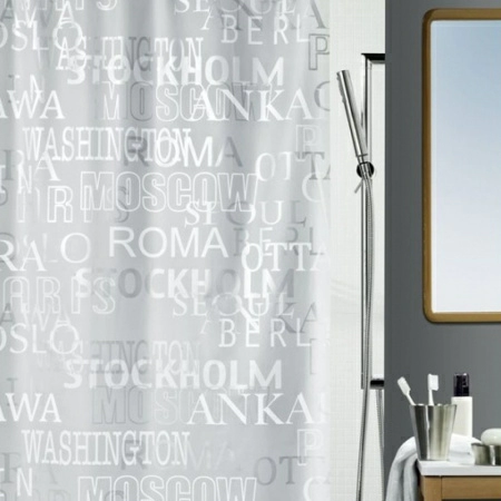 Полноразмерное изображение Штора для ванной комнаты Spirella Cities фото 1