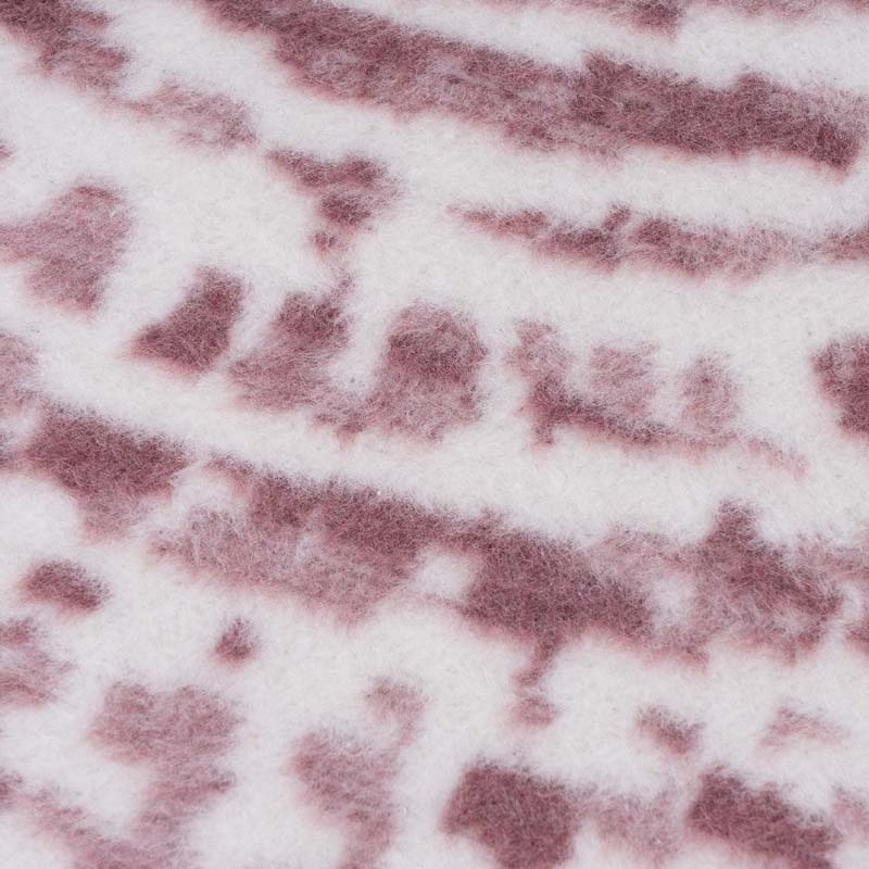 Плед 150x200см Pappel Cotton, белый с бордовым фото 3