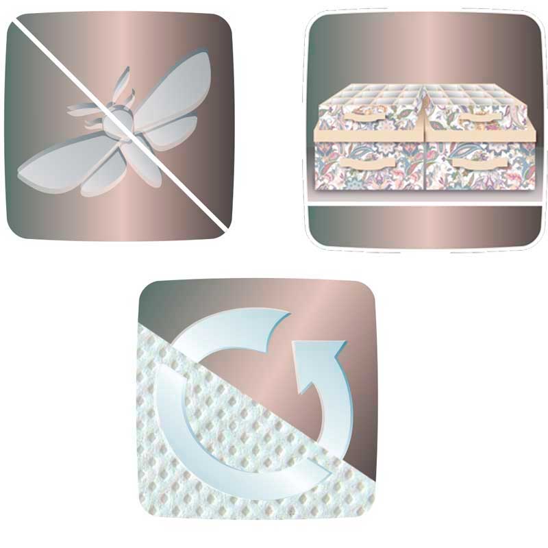 Кофр для хранения Hausmann Paisley 30x30x16см, бежевый фото 4