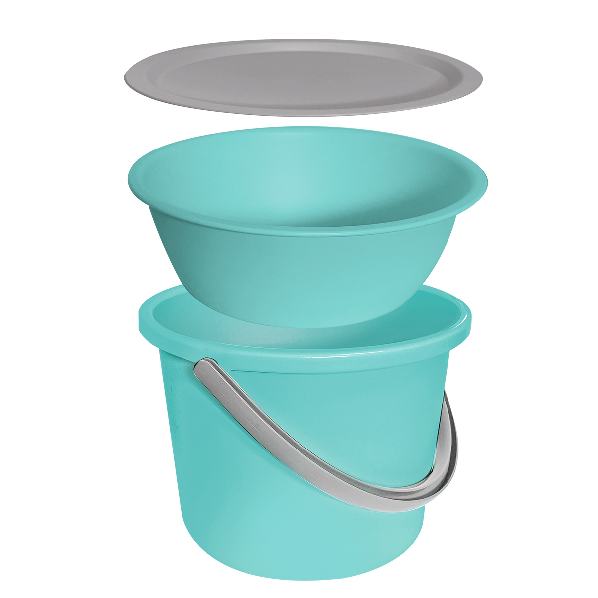 Набор Hausmann Peak: ведро 10л, таз 4л, крышка фото 2