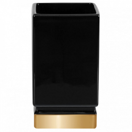 Стакан для зубных щеток Spirella Roma, черный с золотом фото 1